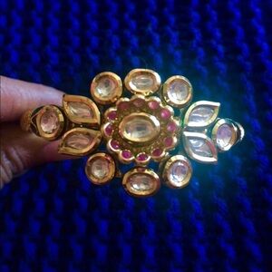 Gold plated statement bracelet cuff